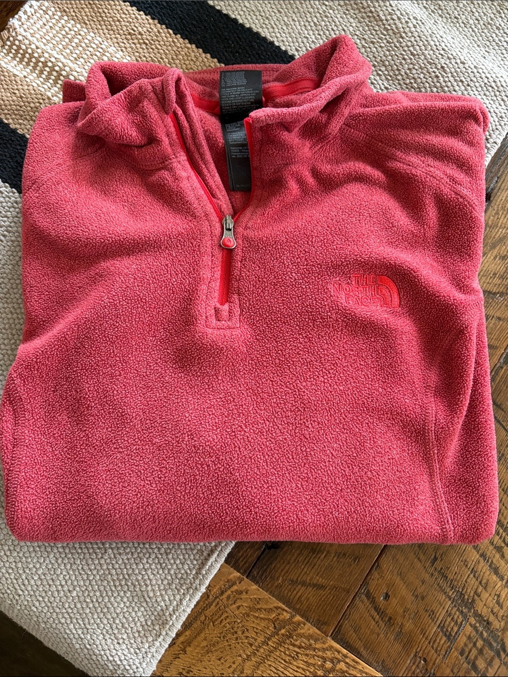 The North Face Red Fleece 1/4 Zip Pullover